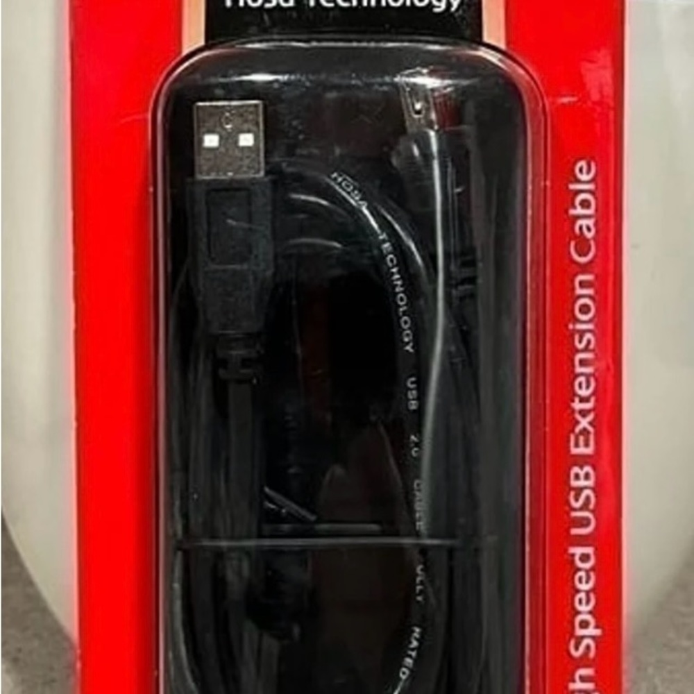 Black USB Extension Cable